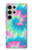 S4033 Typage tie-dye pastel Etui Coque Housse pour Samsung Galaxy S24 Ultra