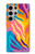 S4037 Motif zèbre coloré Etui Coque Housse pour Samsung Galaxy S24 Ultra