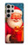 S4046 Joyeux Père Noël Etui Coque Housse pour Samsung Galaxy S24 Ultra