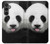 S4049 Panda mignon tirant la langue Etui Coque Housse pour Samsung Galaxy S23 FE