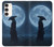 S4034 Nuit de lune de samouraï Etui Coque Housse pour Samsung Galaxy S23 Plus