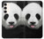 S4049 Panda mignon tirant la langue Etui Coque Housse pour Samsung Galaxy S23 Plus