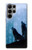 S4053 Couple de deux loups hurlant dans la forêt Etui Coque Housse pour Samsung Galaxy S23 Ultra