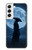 S4034 Nuit de lune de samouraï Etui Coque Housse pour Samsung Galaxy S22