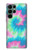 S4033 Typage tie-dye pastel Etui Coque Housse pour Samsung Galaxy S22 Ultra