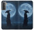 S4034 Nuit de lune de samouraï Etui Coque Housse pour Samsung Galaxy S21 5G
