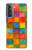 S4077 Aquarelle motif à carreaux colorés Etui Coque Housse pour Samsung Galaxy S21 Plus 5G, Galaxy S21+ 5G