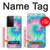 S4033 Typage tie-dye pastel Etui Coque Housse pour Samsung Galaxy S21 Ultra 5G