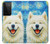 S4064 Chien souriant La Nuit étoilée de Van Gogh Etui Coque Housse pour Samsung Galaxy S21 Ultra 5G