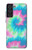 S4033 Typage tie-dye pastel Etui Coque Housse pour Samsung Galaxy S21 FE 5G