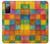 S4077 Aquarelle motif à carreaux colorés Etui Coque Housse pour Samsung Galaxy S20 FE