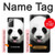 S4049 Panda mignon tirant la langue Etui Coque Housse pour Samsung Galaxy Note 20