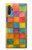 S4077 Aquarelle motif à carreaux colorés Etui Coque Housse pour Samsung Galaxy Note 10 Plus