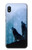 S4053 Couple de deux loups hurlant dans la forêt Etui Coque Housse pour Samsung Galaxy A10e
