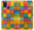 S4077 Aquarelle motif à carreaux colorés Etui Coque Housse pour Samsung Galaxy A21s