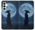S4034 Nuit de lune de samouraï Etui Coque Housse pour Samsung Galaxy A25 5G