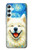 S4064 Chien souriant La Nuit étoilée de Van Gogh Etui Coque Housse pour Samsung Galaxy A34 5G
