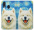S4064 Chien souriant La Nuit étoilée de Van Gogh Etui Coque Housse pour Samsung Galaxy A40