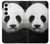 S4049 Panda mignon tirant la langue Etui Coque Housse pour Samsung Galaxy A55 5G