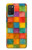 S4077 Aquarelle motif à carreaux colorés Etui Coque Housse pour Samsung Galaxy A03S