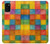 S4077 Aquarelle motif à carreaux colorés Etui Coque Housse pour Samsung Galaxy A03S