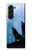 S4053 Couple de deux loups hurlant dans la forêt Etui Coque Housse pour Samsung Galaxy Z Fold 5
