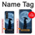 S4034 Nuit de lune de samouraï Etui Coque Housse pour Samsung Galaxy Z Fold 3 5G