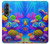 S4058 Aquarium coloré Etui Coque Housse pour Samsung Galaxy Z Fold 3 5G