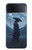S4034 Nuit de lune de samouraï Etui Coque Housse pour Samsung Galaxy Z Flip 4