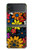 S4043 Fleurs colorées dessin animé Etui Coque Housse pour Samsung Galaxy Z Flip 4