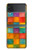 S4077 Aquarelle motif à carreaux colorés Etui Coque Housse pour Samsung Galaxy Z Flip 3 5G