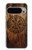 S4036 Boussole en bois viking Vegvisir Etui Coque Housse pour Google Pixel 9 Pro