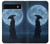S4034 Nuit de lune de samouraï Etui Coque Housse pour Google Pixel 6a
