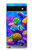 S4058 Aquarium coloré Etui Coque Housse pour Google Pixel 6a