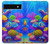 S4058 Aquarium coloré Etui Coque Housse pour Google Pixel 6a