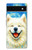S4064 Chien souriant La Nuit étoilée de Van Gogh Etui Coque Housse pour Google Pixel 6a