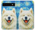 S4064 Chien souriant La Nuit étoilée de Van Gogh Etui Coque Housse pour Google Pixel 6a