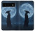 S4034 Nuit de lune de samouraï Etui Coque Housse pour Google Pixel 6