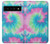S4033 Typage tie-dye pastel Etui Coque Housse pour Google Pixel 6 Pro
