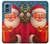 S4046 Joyeux Père Noël Etui Coque Housse pour Motorola Moto G Play 4G (2024)