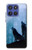 S4053 Couple de deux loups hurlant dans la forêt Etui Coque Housse pour Motorola Moto G Stylus 5G (2025,2026), Edge 60 Stylus