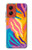 S4037 Motif zèbre coloré Etui Coque Housse pour Motorola Moto G Stylus 5G (2024)