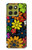S4043 Fleurs colorées dessin animé Etui Coque Housse pour Motorola Moto G86