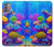 S4058 Aquarium coloré Etui Coque Housse pour Motorola Moto G30, G20, G10