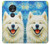 S4064 Chien souriant La Nuit étoilée de Van Gogh Etui Coque Housse pour Motorola Moto G7 Power