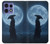 S4034 Nuit de lune de samouraï Etui Coque Housse pour Motorola Edge 50 Pro