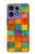 S4077 Aquarelle motif à carreaux colorés Etui Coque Housse pour Motorola Edge 50 Pro