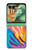 S4037 Motif zèbre coloré Etui Coque Housse pour Motorola Razr 70+,60+, Razr+ (2026, 2025, 2024)
