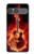 S0415 Graver guitare feu Etui Coque Housse pour Sony Xperia 10 VII