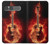 S0415 Graver guitare feu Etui Coque Housse pour Sony Xperia 10 VII